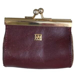 Vintage Borelli Coin Purse Brown Leather OS